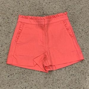 J. Crew Ruffle Coral Short